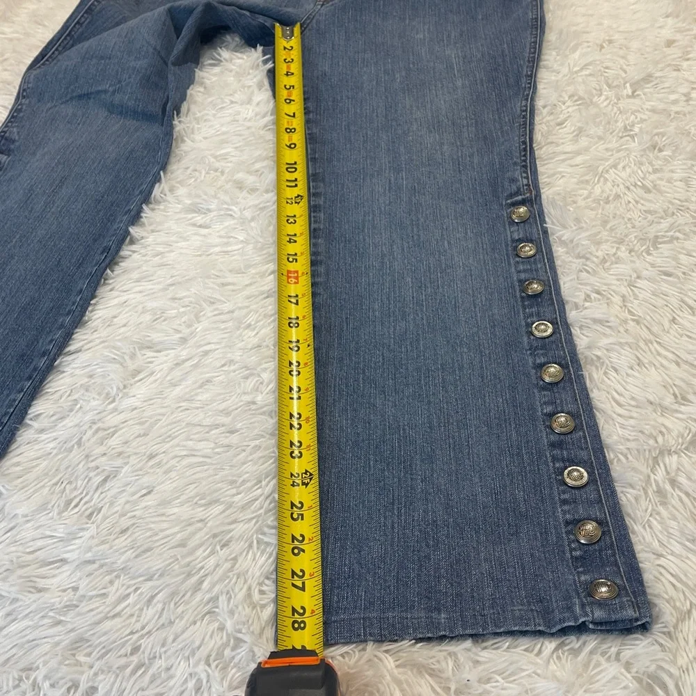 Harley-Davidson DENIM SEE MEASUREMENTS Jeans with Button Accents WOMENS 16